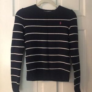 Size Small Navy Blue/White Ralph Lauren Sweater